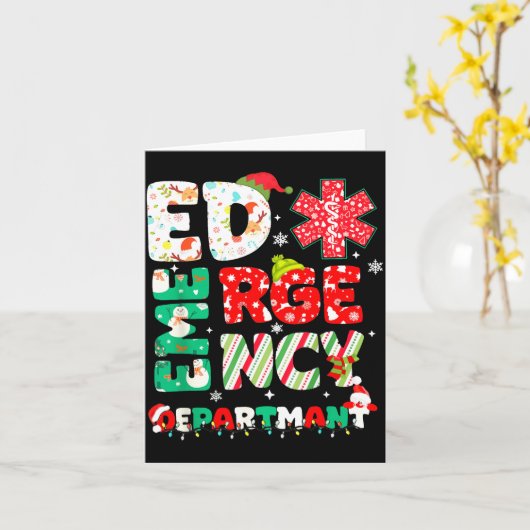 Christmas Emergency Room Er Rn Nurse Department He Karte (Gelbe Blume)