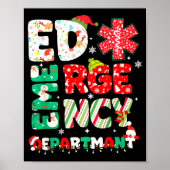 Christmas Emergency Room Er Rn Nurse Department He Poster (Vorne)