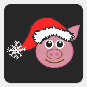 **CHRISTMAS EMOJI** STICKER W/ CHRISTMAS PIG