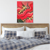Christmas Energy Bloom Abstract Frequency Wrapped Leinwanddruck (Insitu (Schlafzimmer))