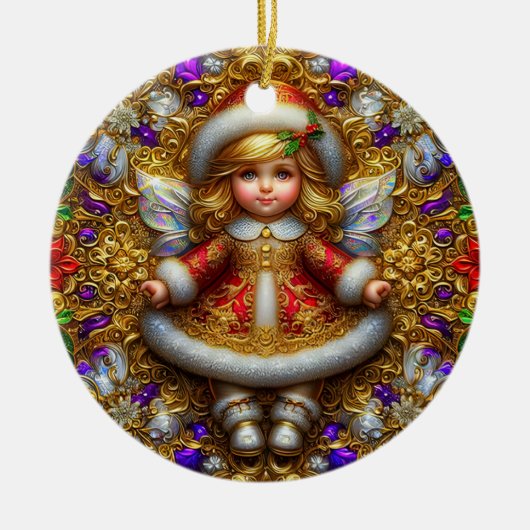 CHRISTMAS ~ Engel 19. Jahrhundert ~ Keramik Ornament (Vorne)