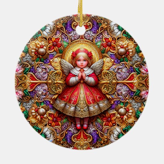 CHRISTMAS ~ Engel 19. Jahrhundert ~ Keramik Ornament (Hinten)