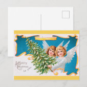 CHRISTMAS Engel & Xmas Baum Postkarte (Vorne/Hinten)