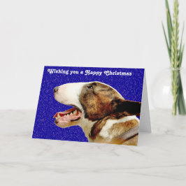 Christmas English Bull Terrier Feiertagskarte