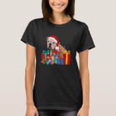 Christmas English Bulldog Dog Xmas Lights Santa Ha T-Shirt (Vorderseite)