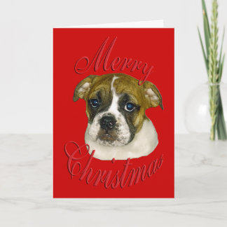 Christmas English Bulldog Feiertagskarte