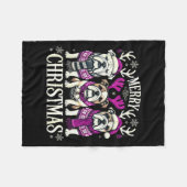 Christmas English Bulldog Mom English Bulldog Chri Fleecedecke (Vorderseite (Horizontal))