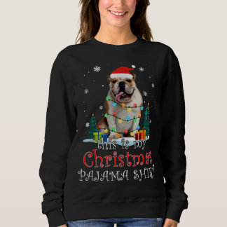 Christmas English Bulldog Pajama Lights Funny Gesc Sweatshirt