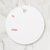 Christmas English Bulldog Reindeer Geschenkanhänger (Rückseite)