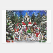 Christmas English Bulldog Tree Geschenkpapier Set (Vorderseite 2)