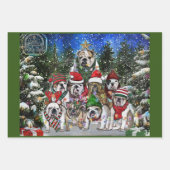 Christmas English Bulldog Tree Geschenkpapier Set (Vorderseite)