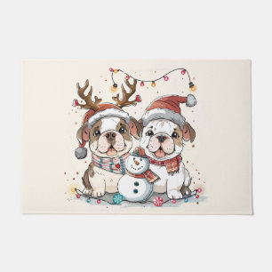 Christmas English Bulldogs Fußmatte