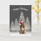 Christmas English Springer Spaniel Karte (Gelbe Blume)