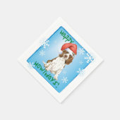 Christmas English Springer Spaniel Napkins Serviette (Ecke)