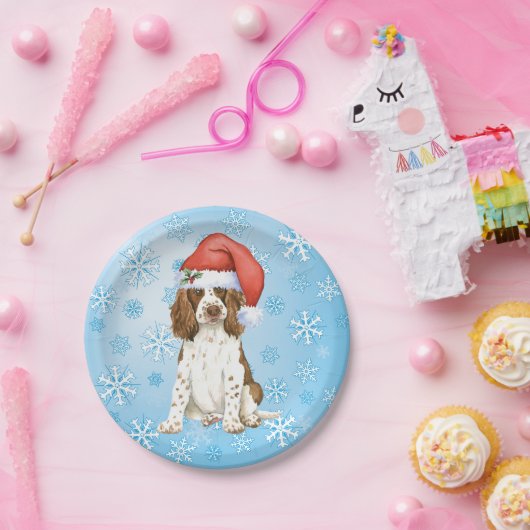 Christmas English Springer Spanisch Paper Plate Pappteller (Party)