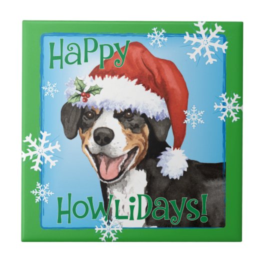 Christmas Entlebucher Fliese (Vorderseite)