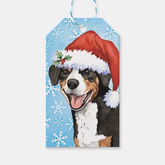 Christmas Entlebucher Geschenkanhänger (Vorderseite)