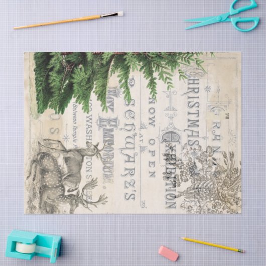 Christmas Ephemera Decoupage Tissue Seidenpapier (Basteln)