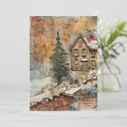 Christmas Ephemera Grußkarte (Stehend Vorderseite)