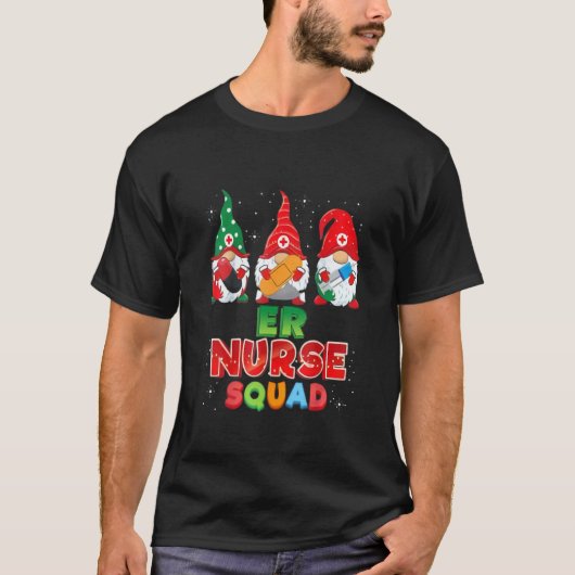 Christmas ER Nurse squad Christmas Gnome T-Shirt (Vorderseite)