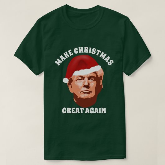 CHRISTMAS ERNEUT GROSSE TRUMP-WEIHNACHTSMANNMÜTZE T-Shirt (Design vorne)