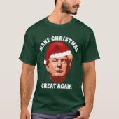 CHRISTMAS ERNEUT GROSSE TRUMP-WEIHNACHTSMANNMÜTZE T-Shirt (Vorderseite)