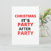 CHRISTMAS ES IST PARTY NACH DEM PARTY EINLADUNG (Stehend Vorderseite)