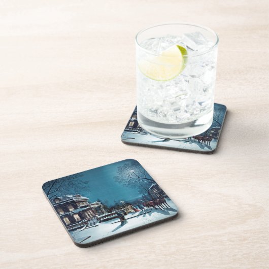 "Christmas Eve" Cork Untersetzer (Rechte Seite)