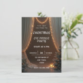 Christmas Eve dinner party invitation template Einladung (Stehend Vorderseite)