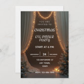 Christmas Eve dinner party invitation template Einladung (Vorne/Hinten)