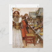 Christmas Eve Julaftonen Feiertagspostkarte (Vorne/Hinten)