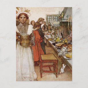 Christmas Eve Julaftonen Feiertagspostkarte