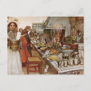 Christmas Eve Julaftonen Feiertagspostkarte