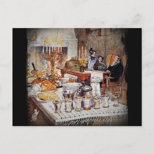 Christmas Eve Julaftonen Feiertagspostkarte (Vorderseite)