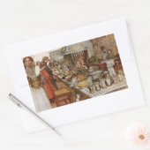 Christmas Eve Julaftonen Rechteckiger Aufkleber (Umschlag)