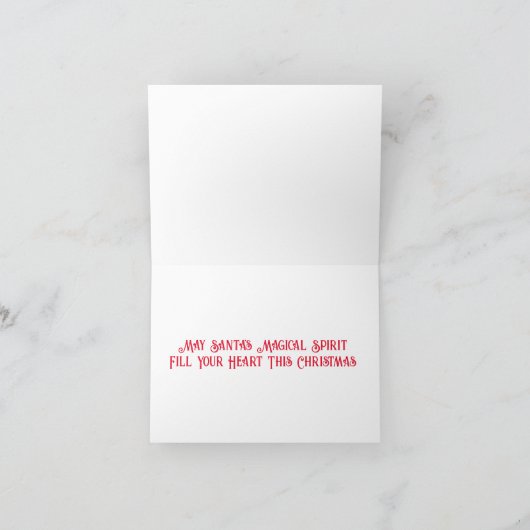CHRISTMAS EVE MIT SANTA UND ELVEN KARTE (Innenseite)