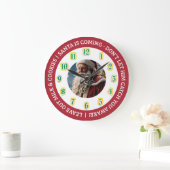 Christmas Eve Santa Clock Große Wanduhr (Zuhause)