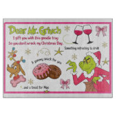 Christmas Eve Santa Milk & Cookie Board  Schneidebrett (Vorderseite)