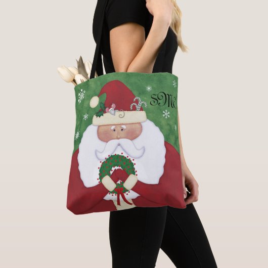 Christmas Eve Santa Monogram Tasche (Von Nahem)