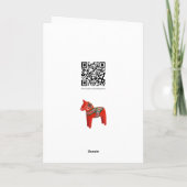 Christmas Eve Sleigh Ride Vintag Feiertagskarte (Rückseite)