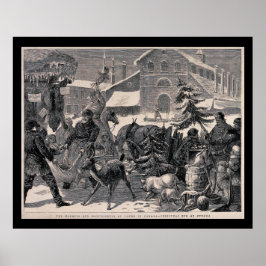 Christmas Eve Street Market Ottawa Kanada Vintag Poster