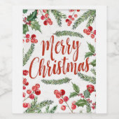 Christmas eve wine lable  weinetikett (Einzelnes Label)