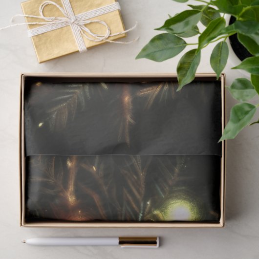 Christmas Evergreen Lighted Wreath Joy Seidenpapier (Geschenk)