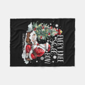 Christmas Every Knee Shall Bow Santa Nativity Scen Fleecedecke (Vorderseite (Horizontal))