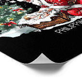 Christmas Every Knee Shall Bow Santa Nativity Scen Poster (Ecke)