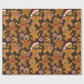 Christmas Evil Gingerbread Man Geschenkpapier (Flach)