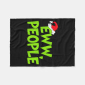 Christmas Eww People Mens Women Funny Santa Hat Gr Fleecedecke (Vorderseite (Horizontal))