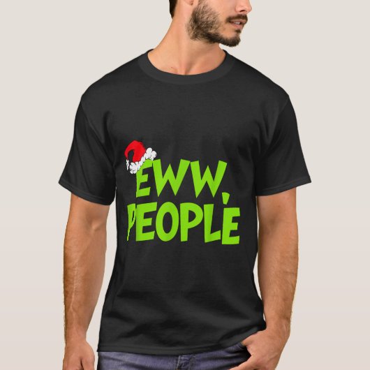 Christmas Eww People Mens Women Funny Santa Hat Gr T-Shirt (Vorderseite)