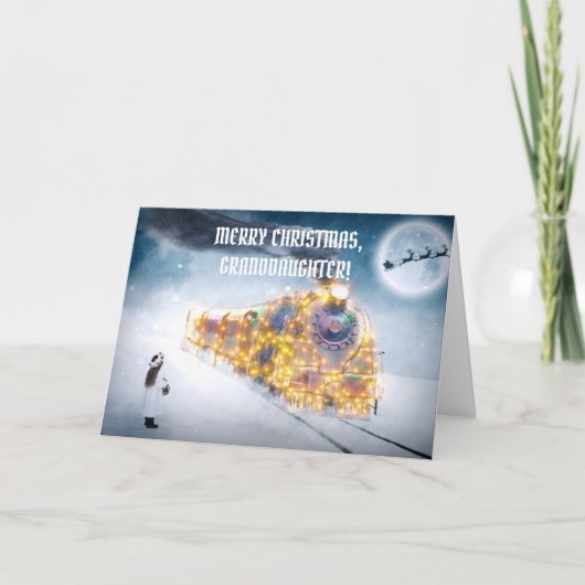 CHRISTMAS EXPRESS GRANDDAUGHTER CARD DANKESKARTE (Vorderseite)