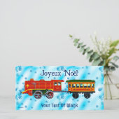 Christmas Express - Joyeux Noël Feiertagskarte (Stehend Vorderseite)